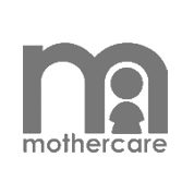 A black and white logo of a child with the word mothercare underneath.