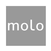 A gray square with the word " molo " written in white.