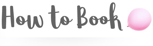 A banner that says " how to book ".