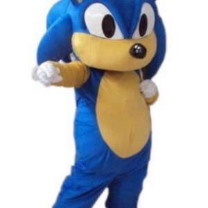 A blue and yellow sonic the hedgehog costume