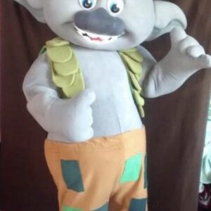 A person in an elephant costume posing for the camera.