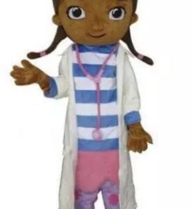 A person in costume for the movie doc mcstuffins