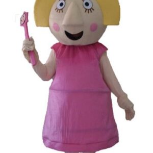 A person in costume for the television show " ben and holly ".